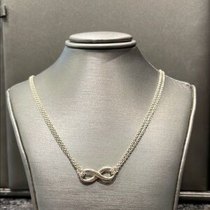 Elegant Silver Infinity Necklace